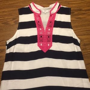 Crown and Ivy Navy Striped Dress